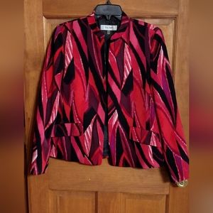 Pink and black blazer size 10